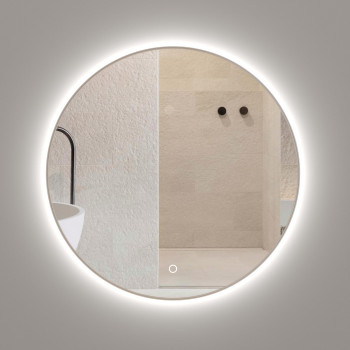 Зеркало подвесное для ванной Onika Сола 50 с LED подсветкой, круглое (205025)