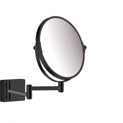 Косметическое зеркало Hansgrohe AddStoris 41791670 Ø 200 мм (черный матовый)