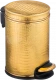 Ведро для мусора 3л Geralis V-KGG-M CROCO золото, кант золото 3л  (V-KGG-M​)