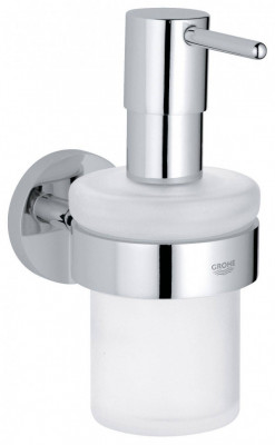 Дозатор жидкого мыла GROHE Essentials с держателем, хром (40448001)