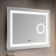 Зеркало в ванную с LED-подсветкой MELANA-8060 подогрев часы космет зеркало MLN-LED089 800х600  (MLN-LED089)