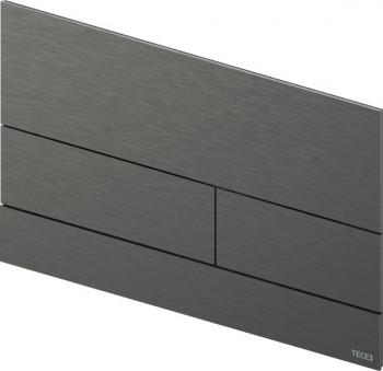 TECEsquare II Металлическая панель смыва унитаза II для системы с двойным смывом, материал металл, цвет панели/клавиш сатин, черный хром hansgrohe/AXOR (9240836)