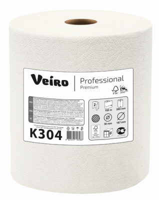 Полотенца бумажные в рулонах Veiro Professional Premium, 2 сл, 150 м, белые