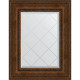 Зеркало настенное Evoform ExclusiveG 80х62 BY 4042 с гравировкой в багетной раме Состаренная бронза с орнаментом 120 мм  (BY 4042)