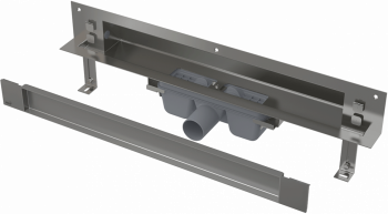 Дренажная система для монтажа в стену, накладная панель под кладку плитки AlcaPlast APZ5-TWIN-650