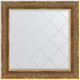 Зеркало настенное Evoform ExclusiveG 89х89 BY 4335 с гравировкой в багетной раме Вензель бронзовый 101 мм  (BY 4335)