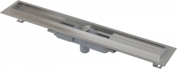 Водоотводящий желоб с порогами для цельной решетки, вертикальный сток AlcaPlast APZ1106-300