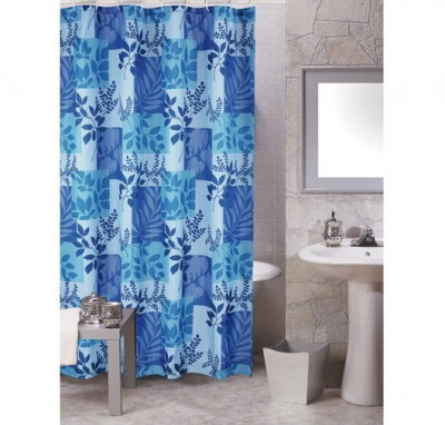 CARNATION HOME FASHIONS Laura FSC-LAR/01 шторка для ванной, синяя