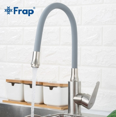 Смеситель Frap для кухни с гибким изливом однорычажный (F4448)