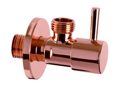 Угловой вентиль для подключения смесителя Розовое золото 128L1212RL Remer
