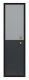 Шкаф-пенал подвесной Misty Brevita 50 Shades of Grey левый 350x340x1200 черный, серый (Кри-05035-01-01Л)  (Кри-05035-01-01Л)