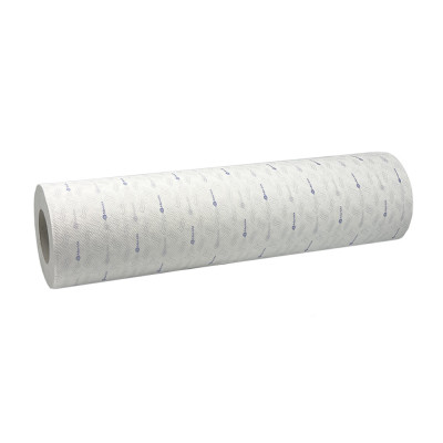 Бумажные медицинские простыни (полотенца) в рулонах, с синим тиснением "ТОП ПРИНТ" 60 см (6х50м.) MERIDA MP2403