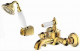 Смеситель для ванны с коротким изливом с аксессуарами Bravat Art (F675109G-B), золото, фиксированный  (F675109G-B)