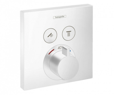 Термостатический смеситель для душа Hansgrohe ShowerSelect 15763700 (белый матовый)