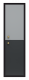 Шкаф-пенал подвесной Misty Brevita 50 Shades of Grey правый 350x340x1200 черный, серый (Кри-05035-01-01П)  (Кри-05035-01-01П)