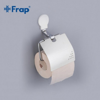 Держатель для туалетной бумаги Frap металл/пластик, белый/хром (F3303)