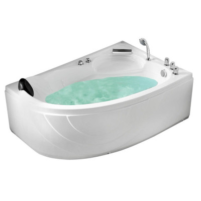 Акриловая ванна GEMY G9009 B R 150х100х60 см с гидромассажем, белая