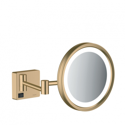 Косметическое зеркало Hansgrohe AddStoris 41790140 с подсветкой Ø 217 мм (бронза)