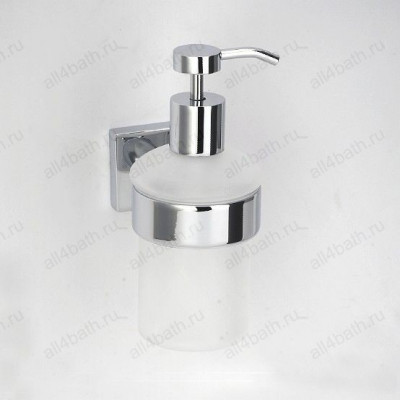 SANARTEC 769810 дозатор жидкого мыла настенный (серия 76), хром/матовое стекло