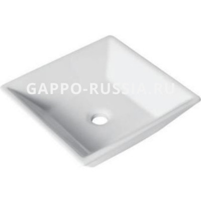 Раковина керамическая Gappo накладная прямоугольная белая (GT204) 40x40x12 см