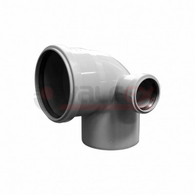 Отвод универсальный для внутренней канализации VALFEX серый (23111150)