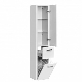 Шкаф - колонна Aquaton Валенсия R белый жемчуг подвесной (1A123803VAG3R), для ванной