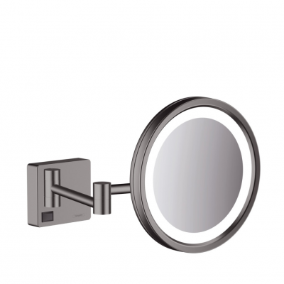 Косметическое зеркало Hansgrohe AddStoris 41790340 с подсветкой Ø 217 мм (черный хром )