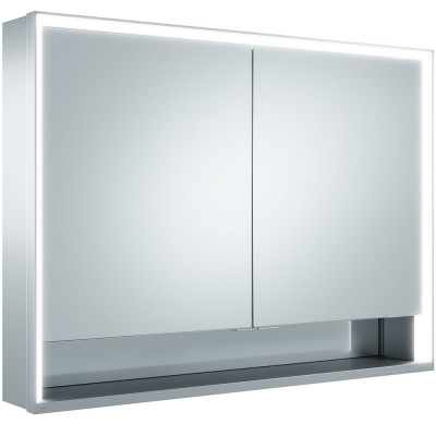 Зеркальный шкаф в ванную Keuco Royal Lumos 100 14304 171301 с подсветкой серебрянный