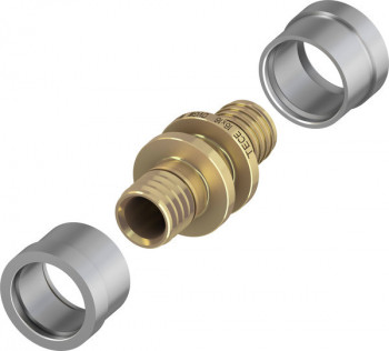 Соединение труба-труба SLQ TECEfloor, аксиальная запрессовка, для цельнопластиковых труб, 20 х 20 (77220020)