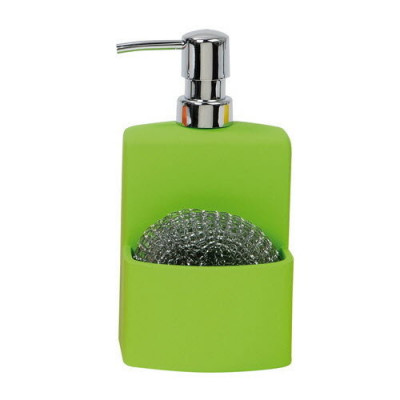 Andrea House CC63006 дозатор жидкого мыла настольный с местом для губки (зеленый)