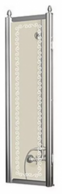 Боковая стенка Cezares RETRO-A-100-FIX-CP-Cr 100х195 прозрачное с матовым принтом профиль хром