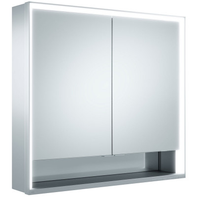 Зеркальный шкаф в ванную Keuco Royal Lumos 80 14302 171301 с подсветкой серебрянный