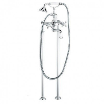 Bugnatese Arcadia 8300P CR напольный смеситель для ванны с душем, хром