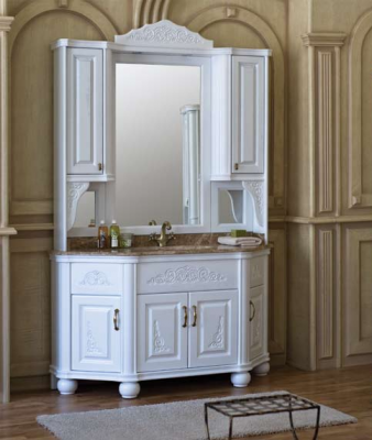 Аллигатор-мебель Classic 140A (белый) комплект мебели для ванной, массив дуба