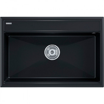 Кухонная мойка кварц Paulmark Stepia-750 PM117551-BLM черный прямоугольная 1 чаша без крыла