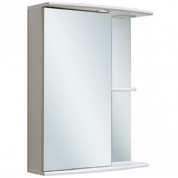 Зеркальный шкаф в ванную Runo Николь 55 L 00000000037 с подсветкой белый
