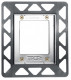 TECE TECEloop Urinal. Монтажная рамка для стеклянных панелей на уровне стены. Хром глянцевый. 9242649  (9242649)