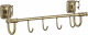 Планка с крючками для ванной (4 крючка) Savol S-006474 латунь бронза  (S-006474)