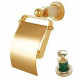 Держатель туалетной бумаги Boheme Murano 10901-GR-G закрытый, золото/зеленый  (10901-GR-G)