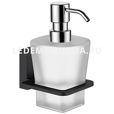 Дозатор жидкого мыла Ledeme 303B L30327B, черный / прозрачный