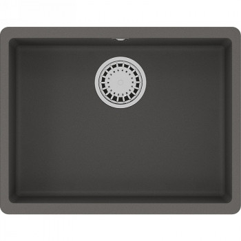 Мойка для кухни Lemark Sinara 540-U 9910077 серый шелк кварцгранит прямоугольная