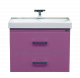 Тумба Misty Джулия Qvatro - 90 с 2-мя ящиками розовая (Л-Джк01090-1210ПК2Я) с раковиной  (СО000006607)