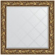 Зеркало настенное Evoform ExclusiveG 89х89 BY 4328 с гравировкой в багетной раме Византия золото 99 мм  (BY 4328)