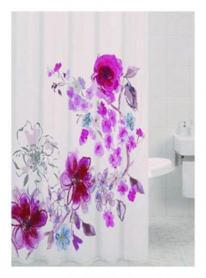 Bath Plus PRINT DSP3018 шторка для ванной IN BLOOM, 180 см x 200 см