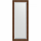 Зеркало настенное Evoform Exclusive 132х52 BY 1157 с фацетом в багетной раме Орех 65 мм  (BY 1157)