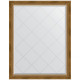 Зеркало настенное Evoform ExclusiveG 118х93 BY 4348 с гравировкой в багетной раме Состаренная бронза с плетением 70 мм  (BY 4348)