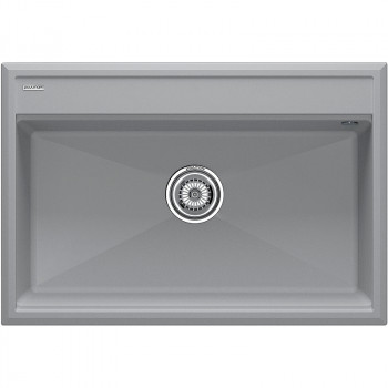 Кухонная мойка кварц Paulmark Stepia-750 PM117551-GRS серый прямоугольная 1 чаша без крыла