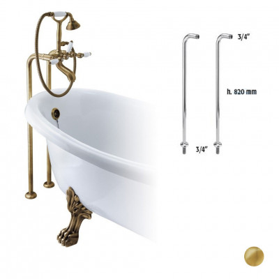 Nicolazzi 5574 GB подводка воды для ванны (декоративная), золотая латунь