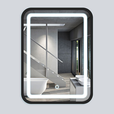 Зеркало в ванную Vincea LED VLM-2D600B  590x840 сенсорный выкл диммер прямоугольное
