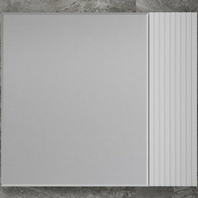 Зеркальный шкаф в ванную Style Line Стокгольм 80 ЛС-00002324 белый рифленый софт